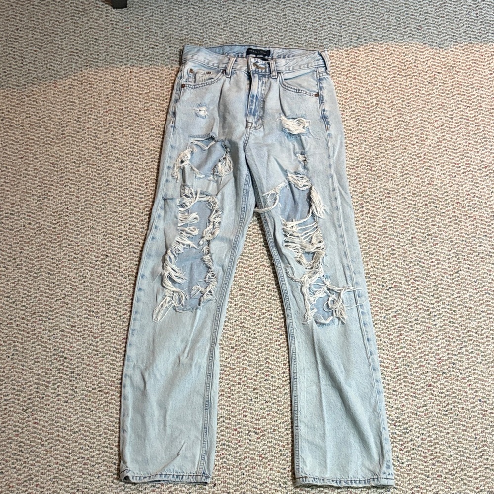 Aeropostale Light Blue Distressed Women Jeans